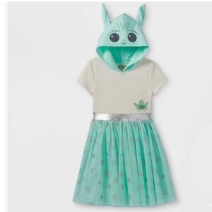 Star Wars The Child Grogu/Yoda hoodie dress Size 7/8